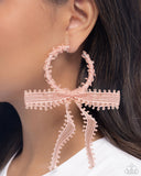 Paparazzi Brand New Bow - Pink Earring