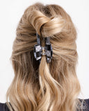 Paparazzi Patchwork Promise - Black Hair Clip