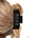 Paparazzi Boss Backdrop - Black Hair Clip
