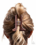 Paparazzi Boot Scootin Behavior - Brown Hair Clip