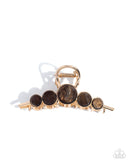 Paparazzi Delightful Discs - Brown Hair Clip