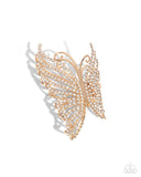 Paparazzi Floating Fanfare - Gold Hair Clip