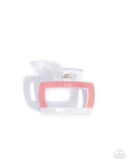 Paparazzi Transparent Texture - Orange Hair Clip