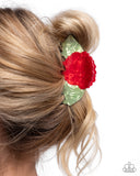 Paparazzi Blooming Baddie - Red Hair Clip