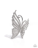 Paparazzi Floating Fanfare - White Hair Clip