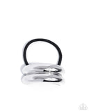 Paparazzi Headlining Hair Toss - Silver Hair Tie