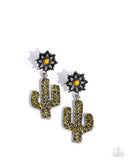 Paparazzi Cactus Cause - Yellow Earring