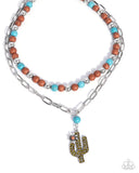 Paparazzi Cactus Cascade - Brown Necklace