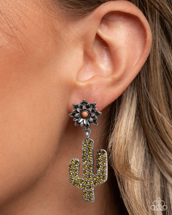 Paparazzi Cactus Cause - Brown Earring