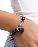 Paparazzi Adorably Asymmetrical - Black Bracelet