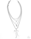 Paparazzi Coquette Cascade - White Necklace