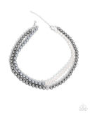 Paparazzi Pearly Paladin - Silver Necklace