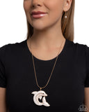 Paparazzi Dolphin Dive - Gold Necklace