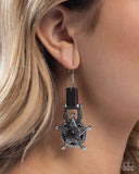 Paparazzi Western Warden - Black Earring