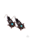 Paparazzi Western Warden - Copper Earring