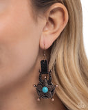 Paparazzi Western Warden - Copper Earring
