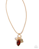 Paparazzi Lively Luminescence - Brown Necklace