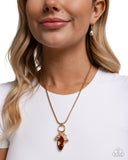 Paparazzi Lively Luminescence - Brown Necklace