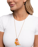 Paparazzi Synchronized Swimming - Orange Necklace