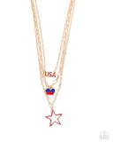 Paparazzi Unforgettable USA - Gold Necklace