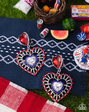 Paparazzi Patriotic Pattern - Multi Earrings (CLIP ON)