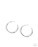 Paparazzi Sleek Selvage - Silver Earring