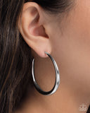 Paparazzi Sleek Selvage - Silver Earring