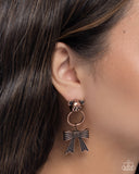 Paparazzi Bear in Mind - Copper Earring