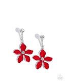 Paparazzi Floral Fleet - Red Earring