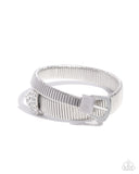 Paparazzi Belted Brilliance - White Bracelet