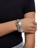 Paparazzi Belted Brilliance - White Bracelet