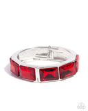 Paparazzi Faceted Freestyle - Red Bracelet