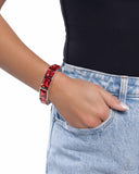 Paparazzi Faceted Freestyle - Red Bracelet