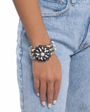 Paparazzi Floral Figment - White Bracelet
