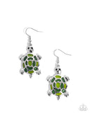 Paparazzi Turtle Tradition - Green Earring