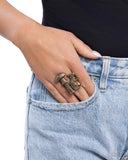 Paparazzi Textured Toadstool - Brass Ring