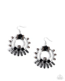 Paparazzi Concentric Conversation - Black Earring