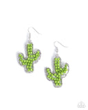 Paparazzi Cactus Catwalk - Green Earring