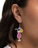 Paparazzi Delightful Daiquiri - Pink Earring
