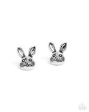 Paparazzi Bodacious Bunny - Silver Post Earrings