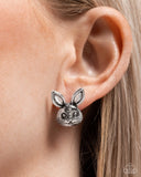 Paparazzi Bodacious Bunny - Silver Post Earrings