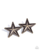 Paparazzi Staunch Studs - Brass Earring