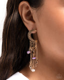 Paparazzi Crescent Call - Purple Earring