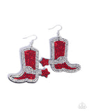 Paparazzi Benevolent Boot - Red Earring