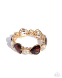 Paparazzi Heart Habit - Brown Bracelet