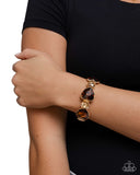 Paparazzi Heart Habit - Brown Bracelet