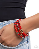 Paparazzi Material WHIRL - Red Bracelet