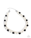Paparazzi Pearl Pageantry - Black Necklace
