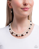 Paparazzi Pearl Pageantry - Black Necklace