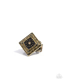 Paparazzi Sunburst Squared - Brass Ring